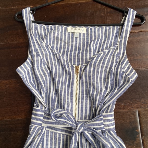 Blue and White Striped Dress - Picture 6 of 7